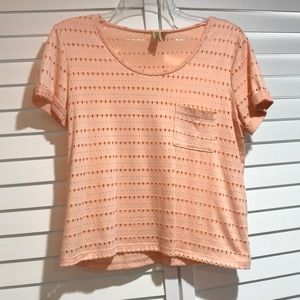 BKE peach short sleeve